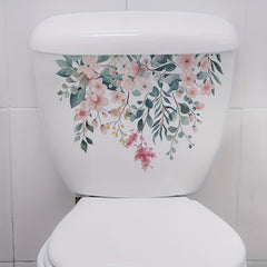 Fresh Flower Toilet Sticker Bathroom Decoration Waterproof Sticker
