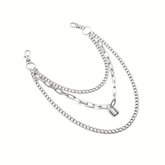 Lock Pendant Multilayer Metal Chain Pants Chain Men's Waist Chain