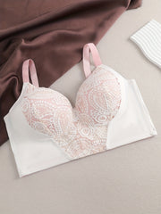  Paisley Lace Molded Cup Padded Bralette