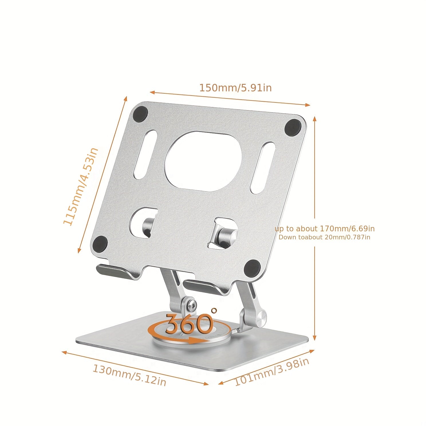 360&deg; Rotation Tablet Phone Stand Adjustable Height Anti Slip Stand