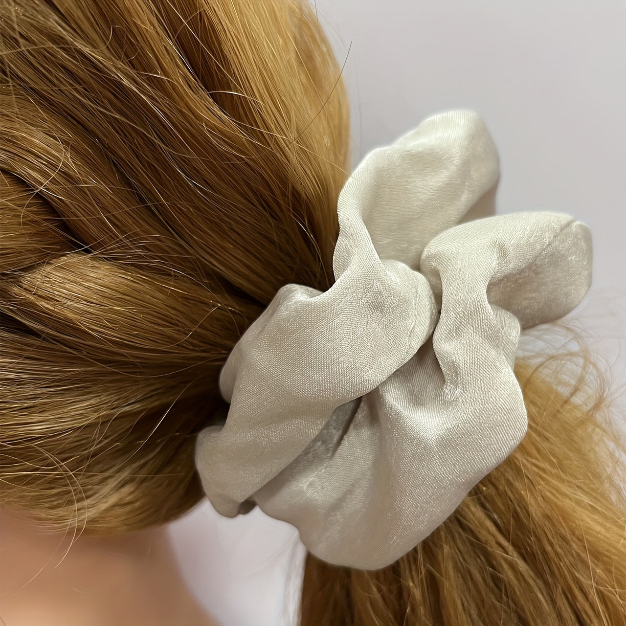 Large Scrunchies Hair Tie Silk Elastic Ponytail Holder
