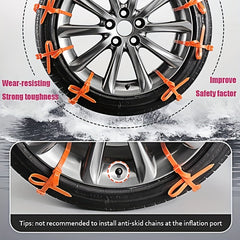 Car Snow Tire Chains 10PCS Universal Adjustable Emergency Portable Snow Chains