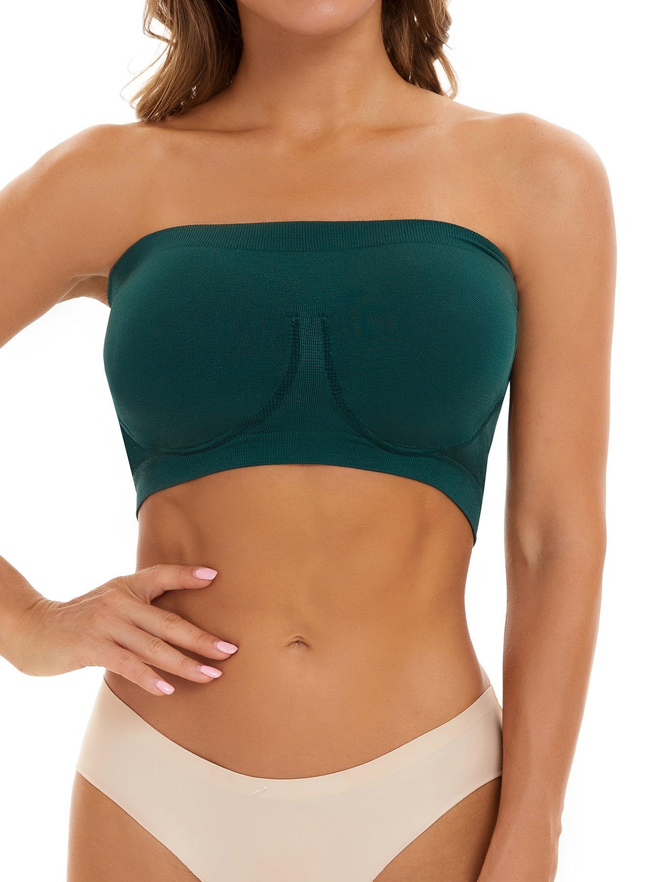 4pcs Seamless Bandeau Bras High Elastic Strapless Everyday Bra