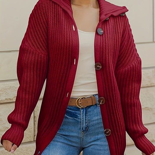  Button Up Long Sleeve Cardigan