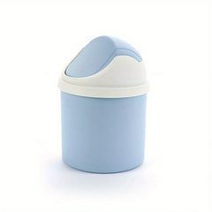 Mini Flip Top Desktop Trash Can Plastic Waste Paper Basket