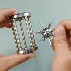 Stainless Steel Cage Challenge Game Puzzle Toy Ideal Gift for Adults