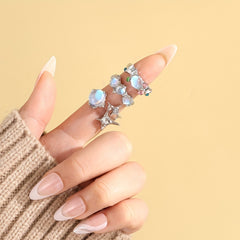 Y2k Moonstone Dazzling Ring for Girls - Daily Outfits Party Accessory