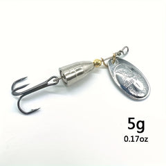 Artificial Sequin Fishing Lures Metal Spinner Spoon Bait Fishing Tackle 5g-19g