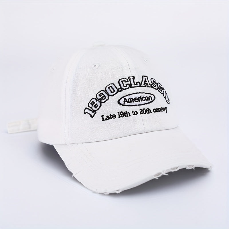 Water Washed Edge Grinding Baseball Cap Soft Top Wide Brim Peaked Cap