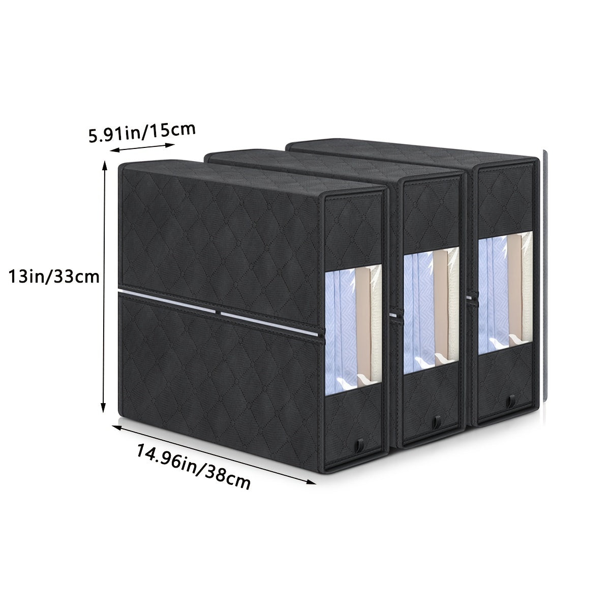 3pcs Foldable Quilts Bed Sheet Storage Box Large Capacity