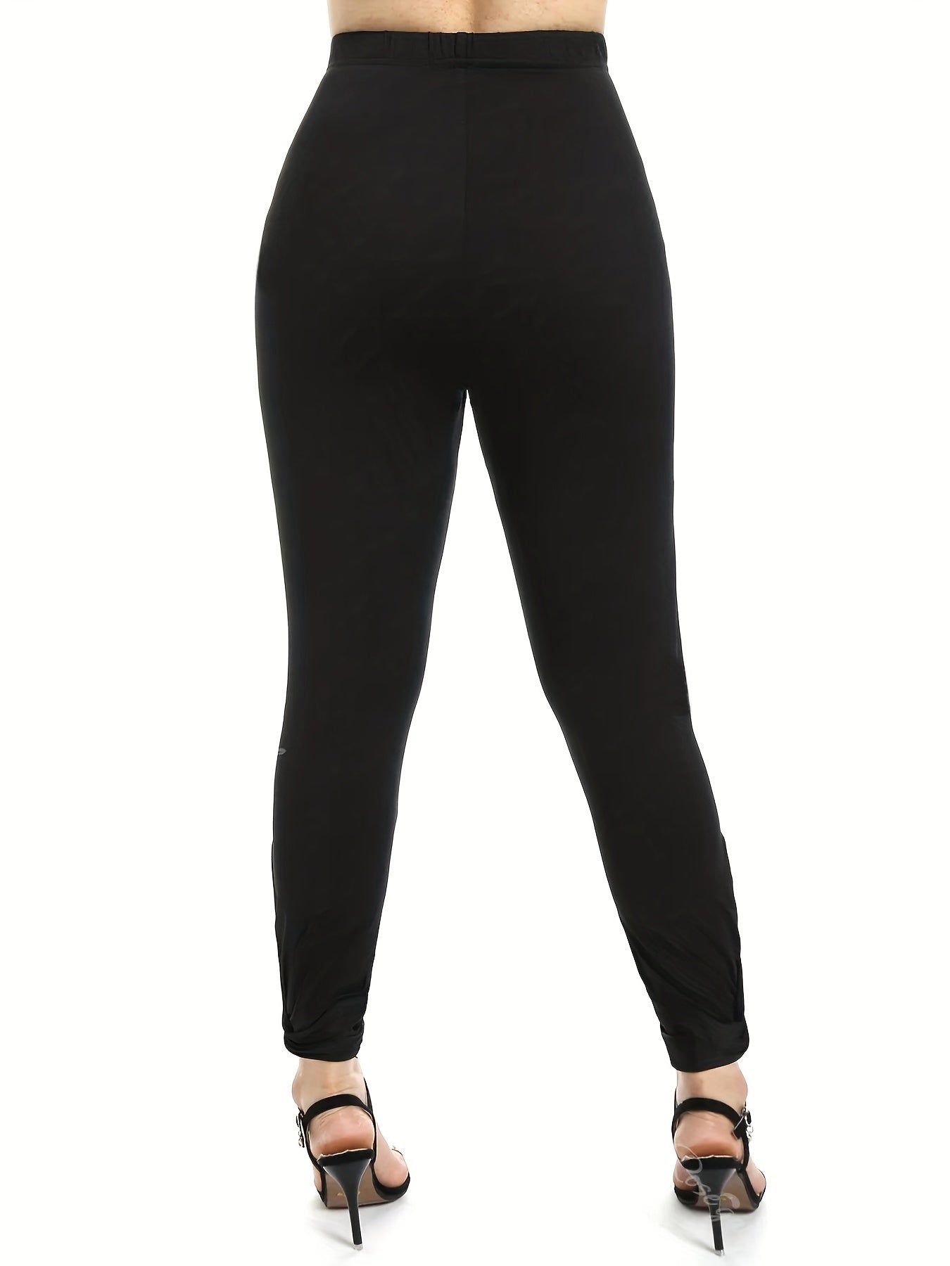  High Rise Elastic Cut Out Casual Pants