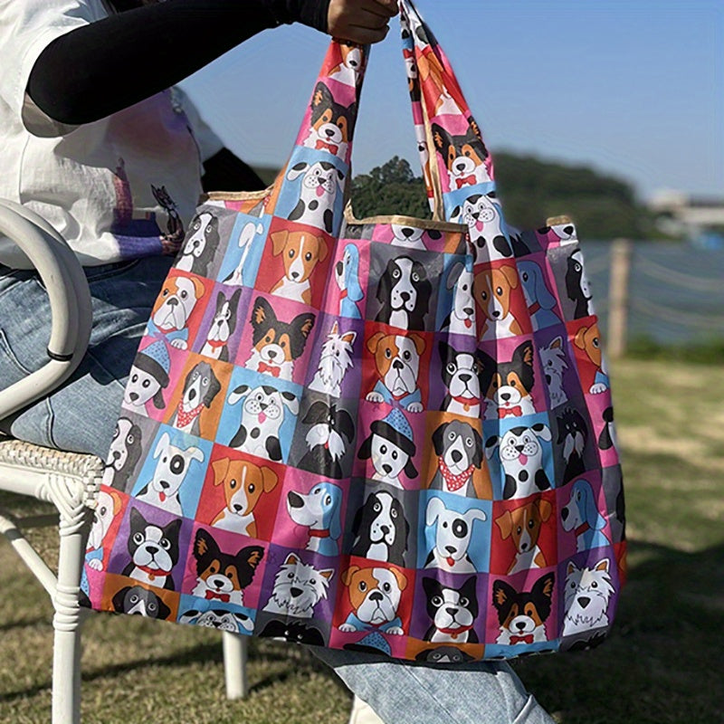 Cartoon Grocery Bags Large Capacity Foldable Washable Eco-Friendly