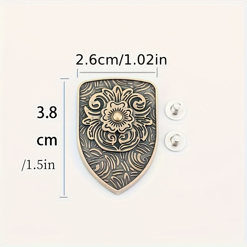 10pcs Grass Shield Decorative Buttons