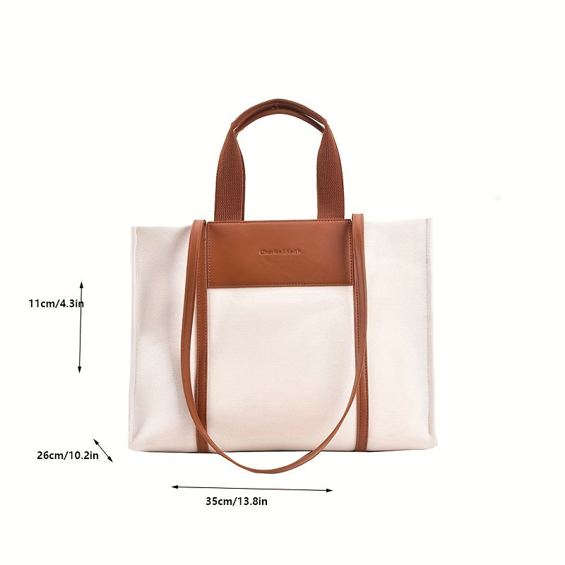 Large Capacity Canvas Tote Bag Lightweight Shoulder Bag