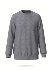 Men's Casual Stretch Pullover Sweatshirt Long Sleeve Crew Neck Tops