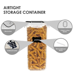 7pcs Airtight Food Storage Containers Plastic Canisters With Labels