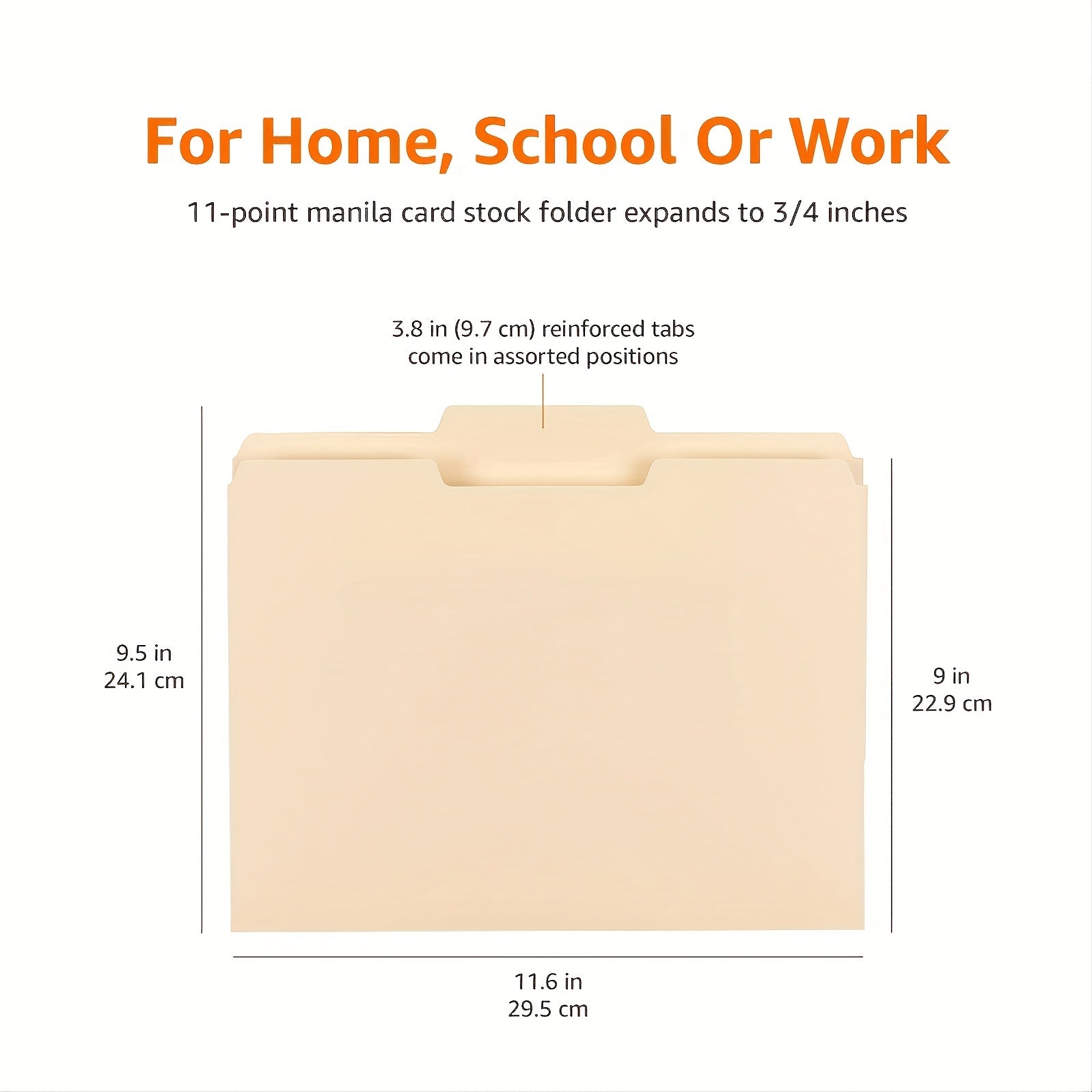 12pcs File Folders 1 3 Cut Tab Assorted Positions