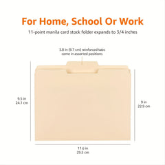 12pcs File Folders 1 3 Cut Tab Assorted Positions