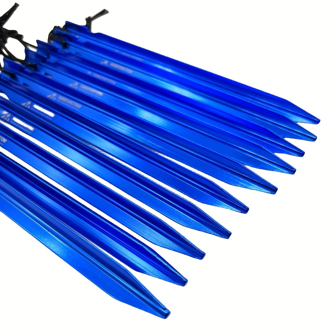 10pcs Aluminum Tent Pegs Wind Rope Nail for Camping