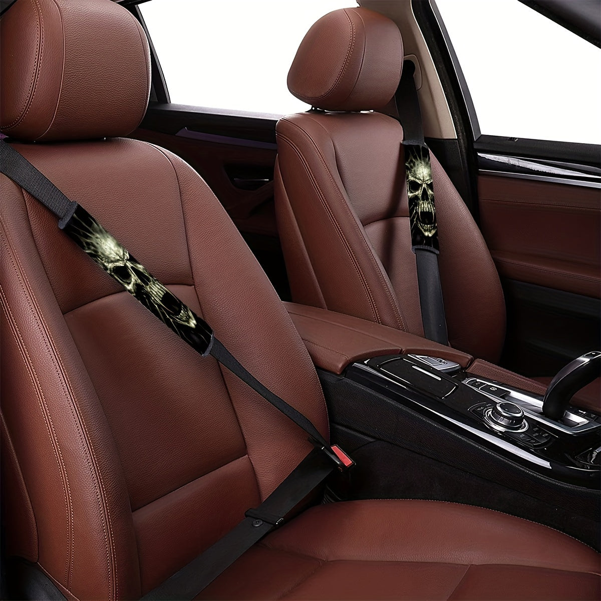 Cheekbone Skull Print Car Shoulder Cover