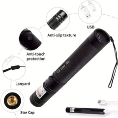 Green Laser Pointer USB Charging Built in Laser Torch High Powerful