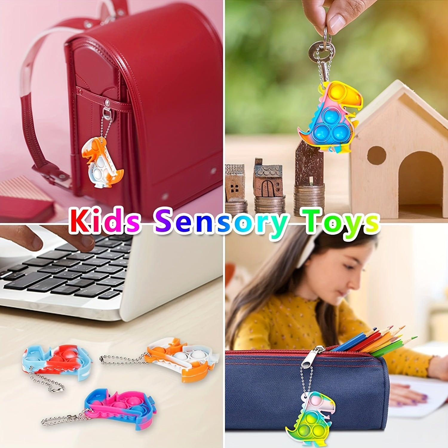 12pcs Random Dinosaur Mini Dino Birthday Party Supplies Fidget Toy Stress Relief