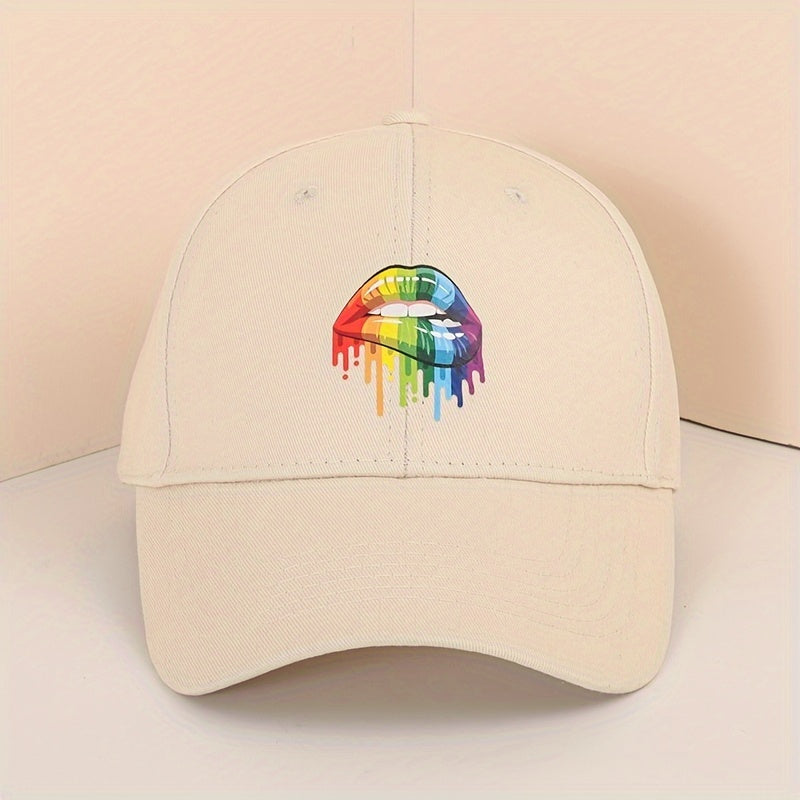 Colorful Lip Baseball Cap for Sun Protection
