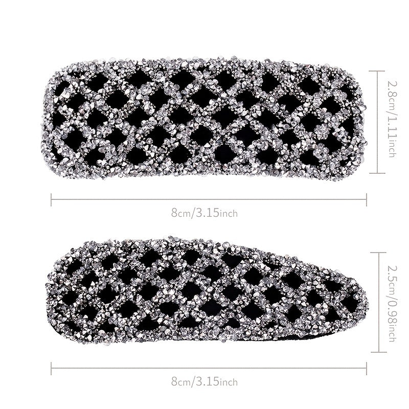 Sparkling Rhinestone Hairpins Barrette for Women Girls