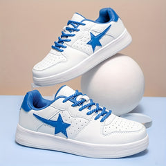 Unisex Star Decor Skate Shoes Wear resistant Non Slip Sneakers