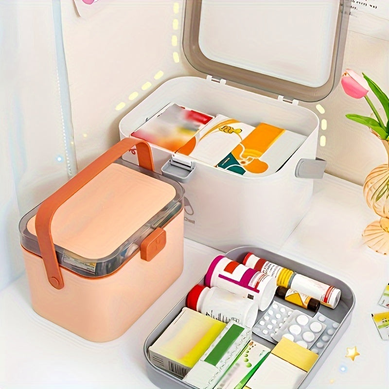 Large Capacity Emergency Medicine Storage Box for Home Office School Car Travel