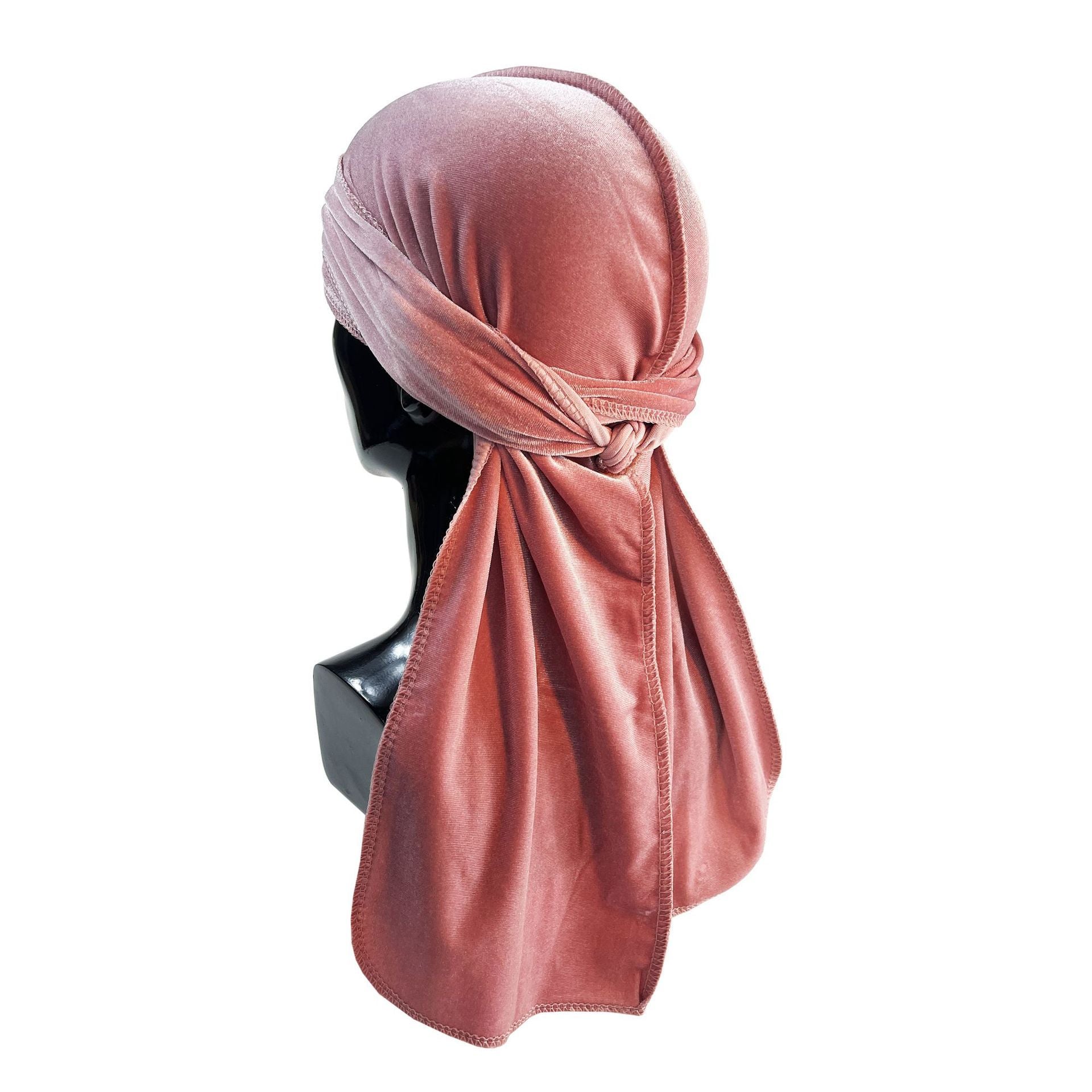 Corduroy Elastic Turban Solid Hijab Hat Head Wrap Head Scarf