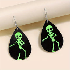 Retro Halloween Jewelry Luminous Dangle Earrings