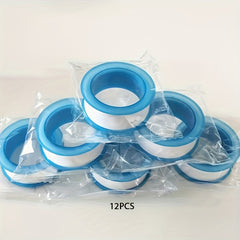 12pcs PTFE Tape Water Pipe Tape Waterproof Sealing Tape