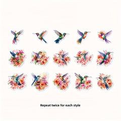30pcs Flying Bird Forest PET Sticker Pack for Diary Decoration