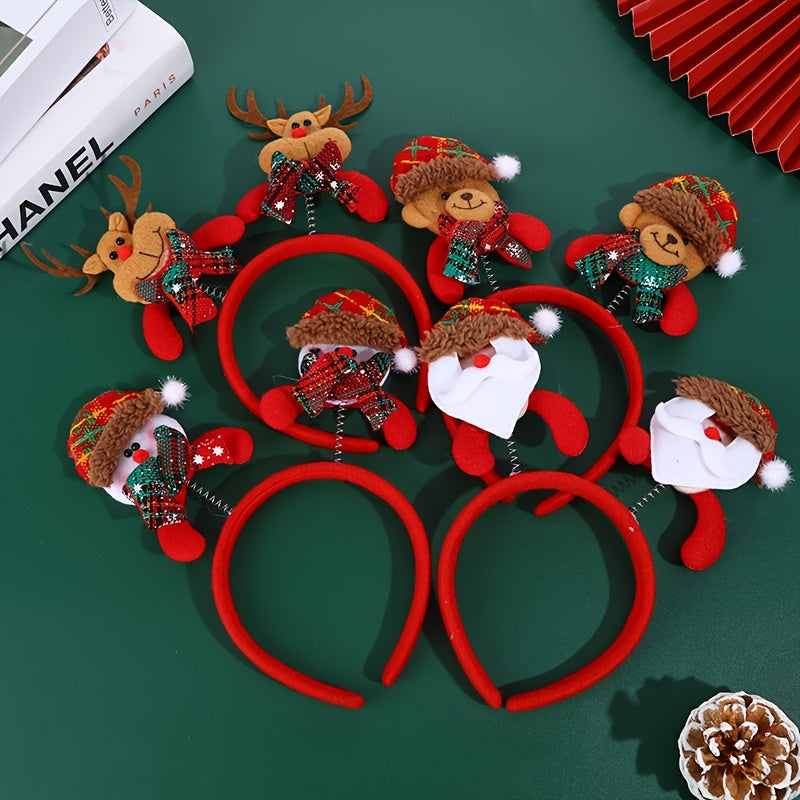 Christmas Party Supplies Bear Head Hair Hoop Holiday Props Headwear