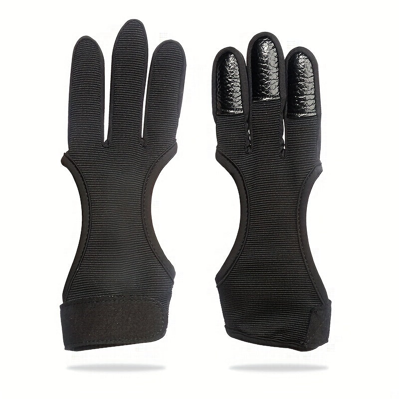 1pc Archery Gloves Shooting Leather Three Finger Protector  Gear