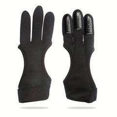 1pc Archery Gloves Shooting Leather Three Finger Protector  Gear