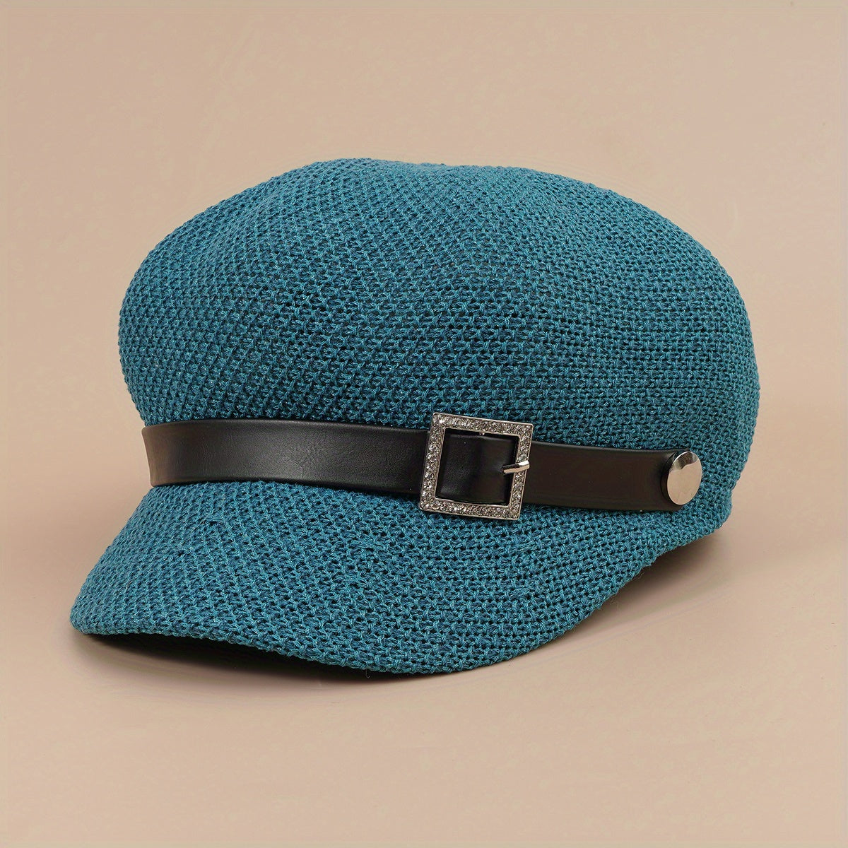 Hollow Out Beret Solid Breathable Newsboy Hat British Style Octagonal Hats