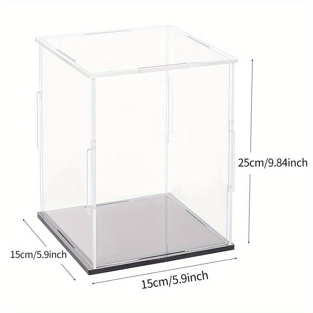 Acrylic Collectible Display Box Adhesive Transparent Dustproof Storage