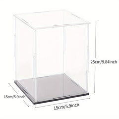 Acrylic Collectible Display Box Adhesive Transparent Dustproof Storage