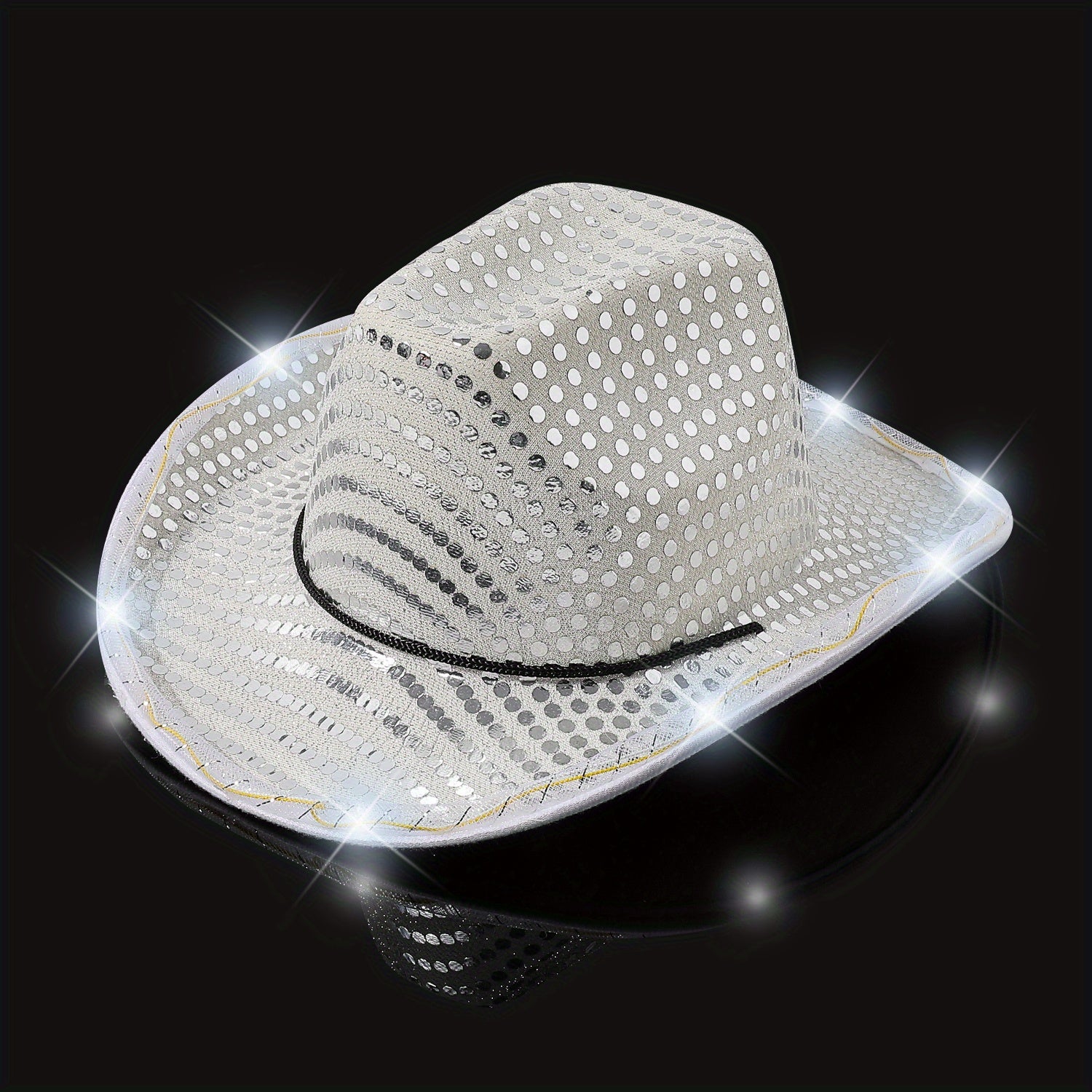 Flashing Led Sequin Cowboy Hat Y2K Style