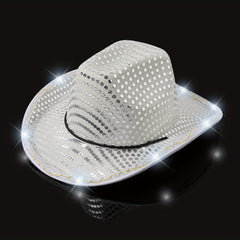 Flashing Led Sequin Cowboy Hat Y2K Style