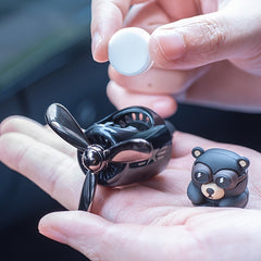 6pcs Bear Pilot Car Air Freshener Vent Clip Replacement Scent Tablets