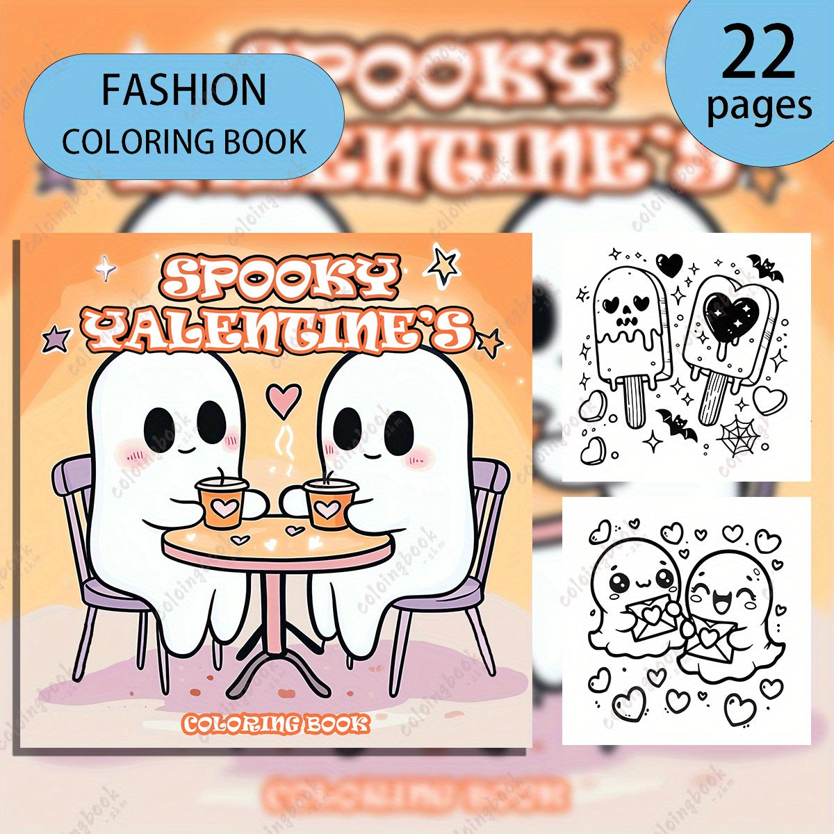 Deluxe Scary Painting Coloring Book - 22 Pages