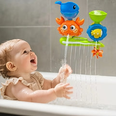 Suction Cup Bath Toy Set for Kids, Rotating Water Wheel Fun