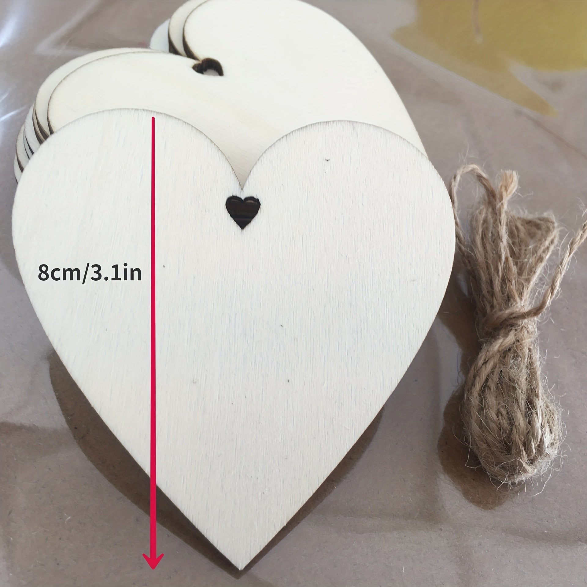 50pcs Christmas Hanging Decoration Wood Ornaments Crafts 12 Colours Paint