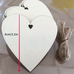 50pcs Christmas Hanging Decoration Wood Ornaments Crafts 12 Colours Paint
