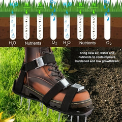 Lawn Aerator Shoes Heavy Duty Spiked Sandals Easy To Use