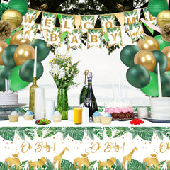 Plastic Jungle Animal Tablecloth - Waterproof Table Covers