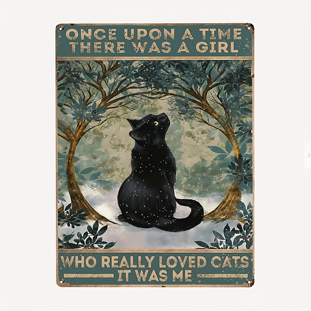 Retro Cat Decoration Painting & Tin Metal Sign